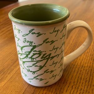 Gibson, JOY coffee mug, 5”T, 3.50”W